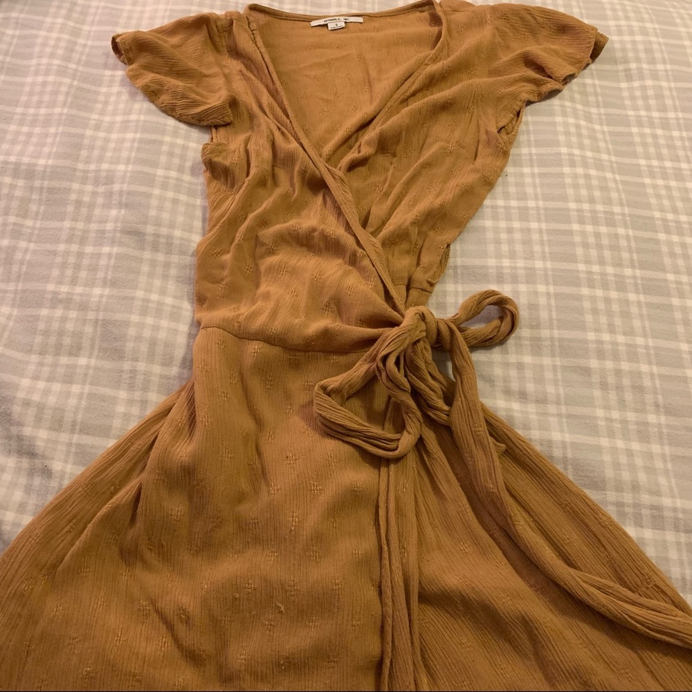 O’Neill sunny yellow wrap dress